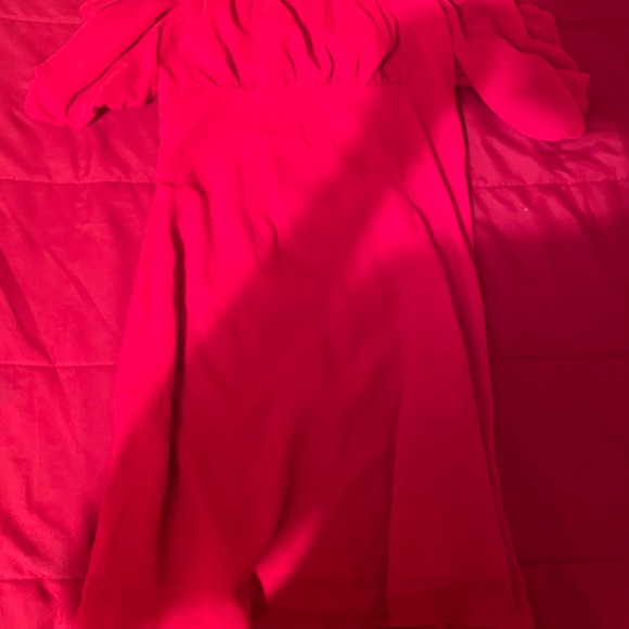 Red Shoulder Dress. Never worn! - Picture 1 of 4